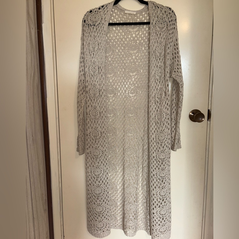 Lovestitch Beige Crochet Cardigan